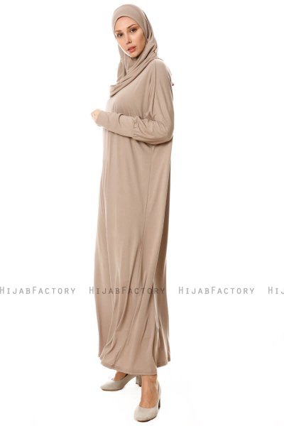 Nisa - Taupe Bønnekjole - Miss Halima