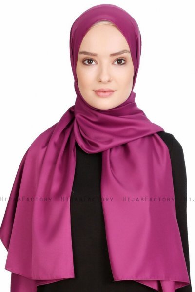 Nuray Glansig Lila Hijab 8A13a