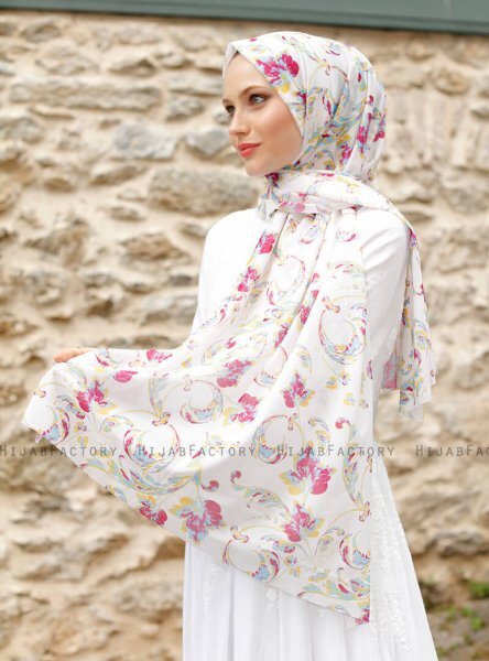 Pariza - Gul Mønstret Hijab