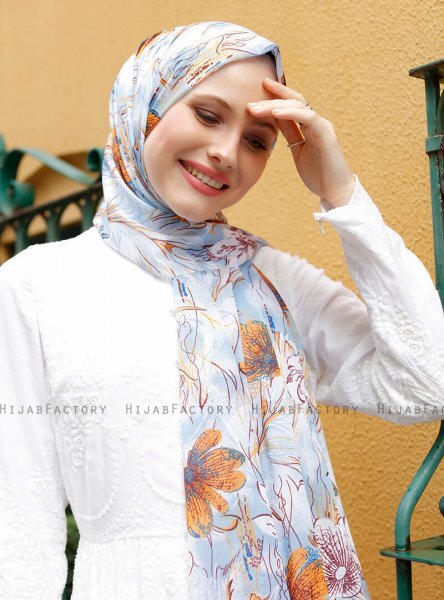 Pariza - Sennepsgul Mønstret Hijab
