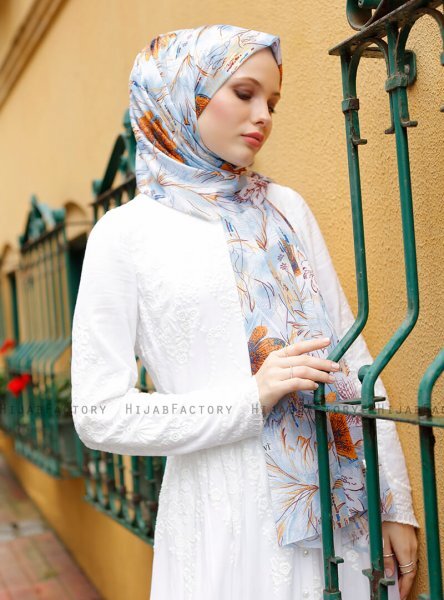 Pariza - Sennepsgul Mønstret Hijab