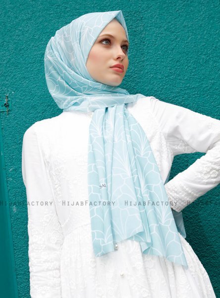 Pariza - Lysegrønn Mønstret Hijab