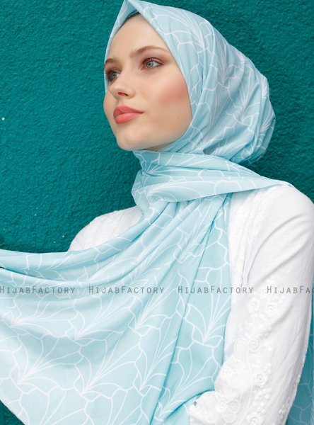 Pariza - Lysegrønn Mønstret Hijab