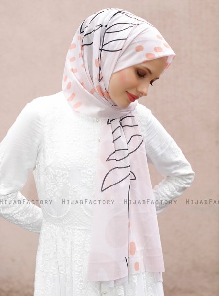 Pariza - Gammelrosa Mønstret Hijab