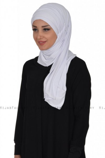 Rebecca - Hvit Bomull Turban - Ayse Turban
