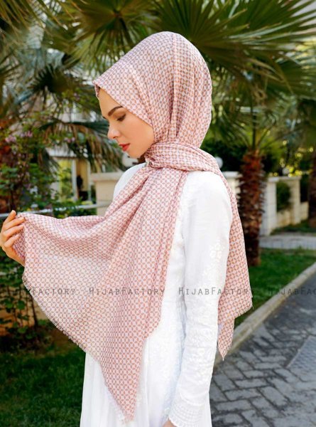 Romina - Brun Mønstret Hijab - Sal Evi