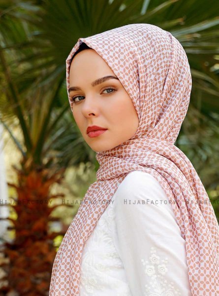 Romina - Brun Mønstret Hijab - Sal Evi
