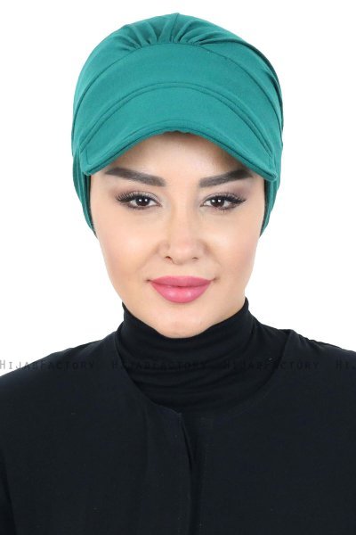 Sandra - Mørk Grønn Bomull Turban - Ayse Turban