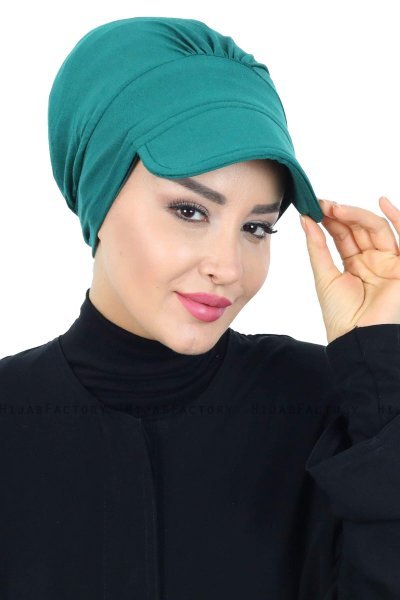 Sandra - Mørk Grønn Bomull Turban - Ayse Turban