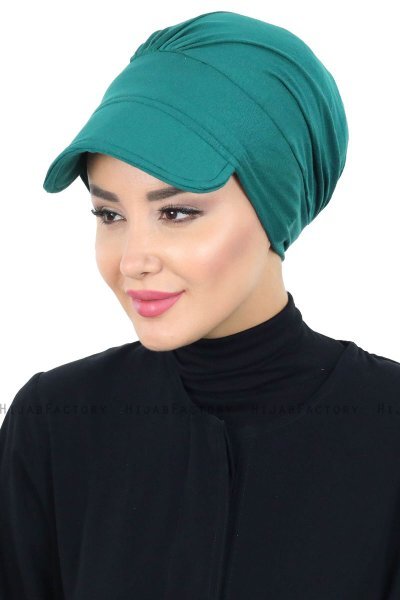 Sandra - Mørk Grønn Bomull Turban - Ayse Turban