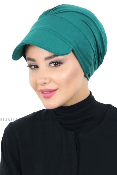 Sandra - Mørk Grønn Bomull Turban - Ayse Turban