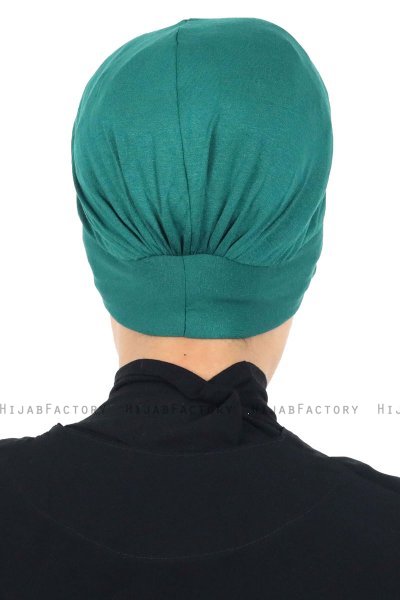 Sandra - Mørk Grønn Bomull Turban - Ayse Turban