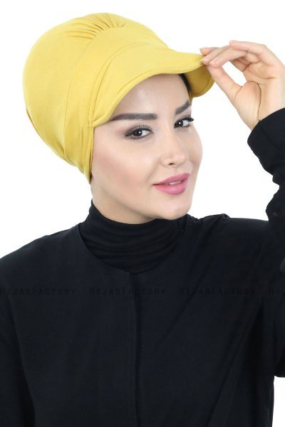 Sandra - Sennepsgul Bomull Turban - Ayse Turban