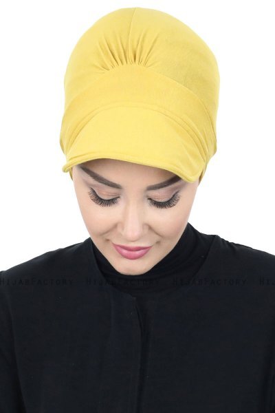Sandra - Sennepsgul Bomull Turban - Ayse Turban