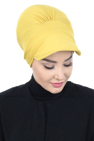 Sandra - Sennepsgul Bomull Turban - Ayse Turban