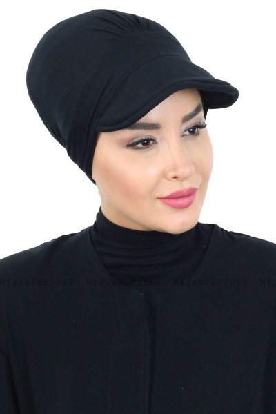 Sandra - Svart Bomull Turban - Ayse Turban