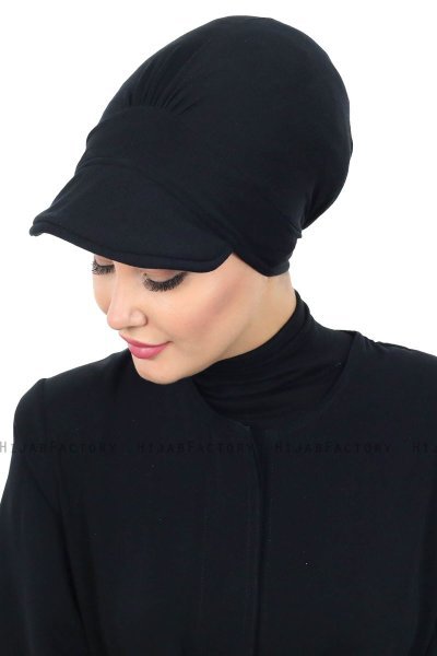 Sandra - Svart Bomull Turban - Ayse Turban