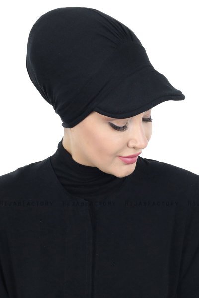 Sandra - Svart Bomull Turban - Ayse Turban