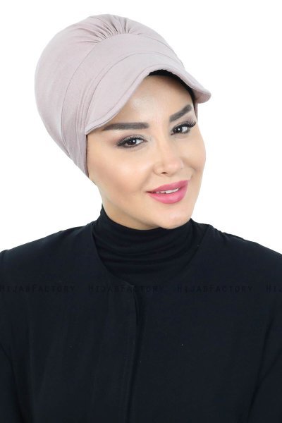 Sandra - Taupe Bomull Turban - Ayse Turban
