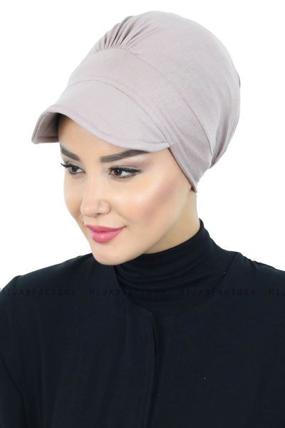 Sandra - Taupe Bomull Turban - Ayse Turban