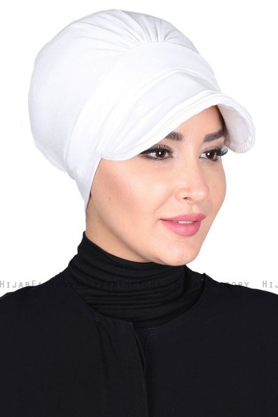 Sandra - Hvit Bomull Turban - Ayse Turban