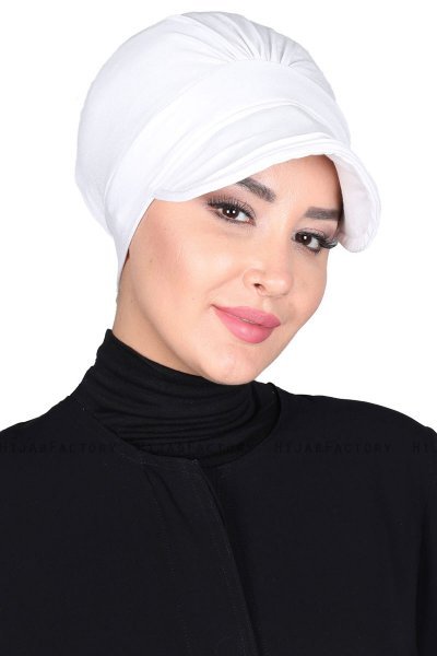 Sandra - Hvit Bomull Turban - Ayse Turban
