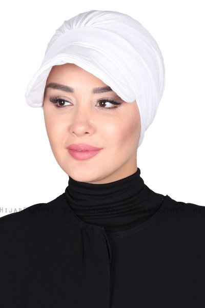 Sandra - Hvit Bomull Turban - Ayse Turban