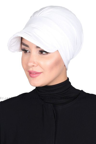 Sandra - Hvit Bomull Turban - Ayse Turban