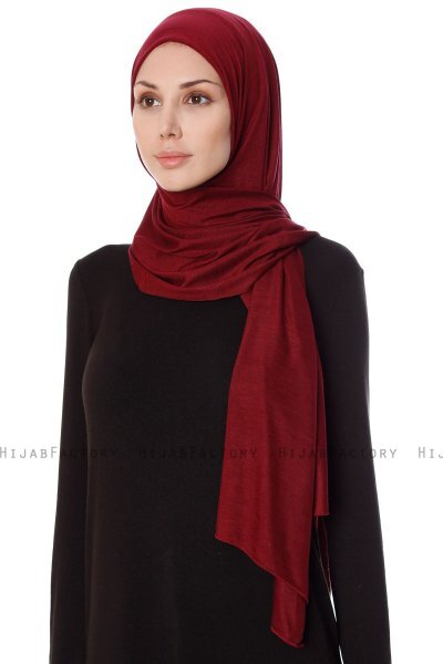 Seda - Bordeaux Jersey Hijab - Ecardin
