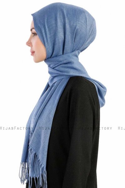 Selin Indigo Pashmina Hijab Sjal Özsoy 160243-3