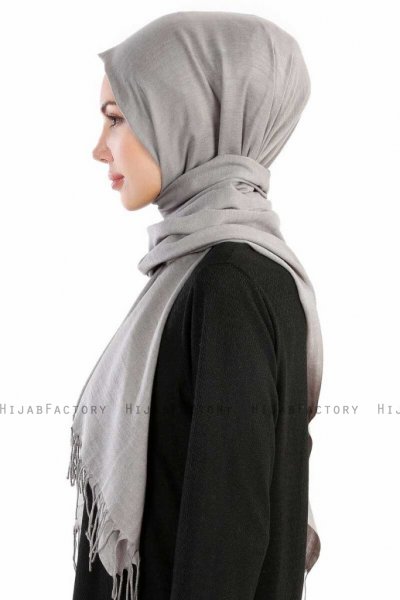 Selin Ljusgrå Pashmina Hijab Sjal Özsoy 160291-4