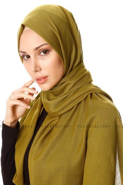 Selin - Olivengrønn Pashmina Hijab - Özsoy