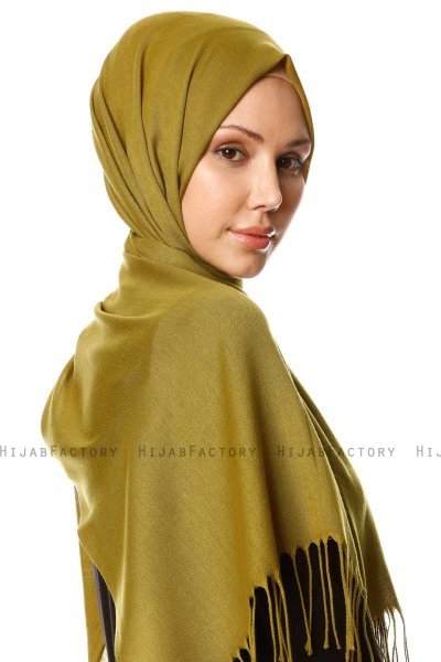 Selin - Olivengrønn Pashmina Hijab - Özsoy