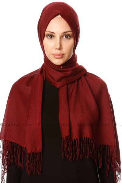 Selin - Burgunder Pashmina Hijab - Özsoy