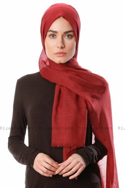 Selma - Mørk Bordeaux Hijab - Gülsoy