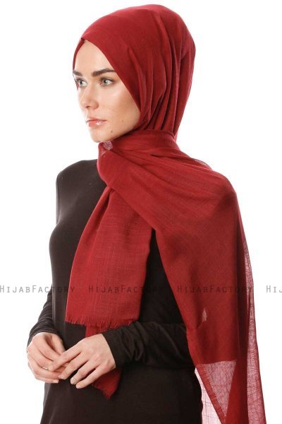 Selma - Mørk Bordeaux Hijab - Gülsoy