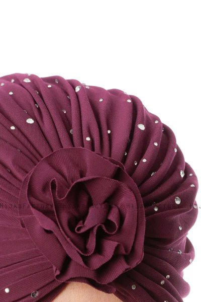 Shereen - Lilla Crepe Chiffon Turban - Sehr-i Sal