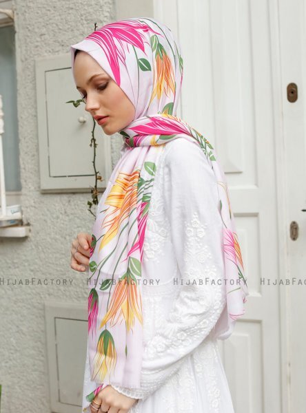 Yumna - Gammelrosa Mønstret Hijab