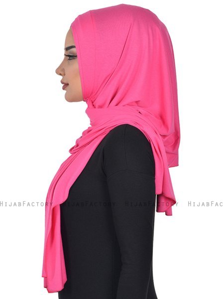 Sofia - Fuchsia Praktisk Bumull Hijab