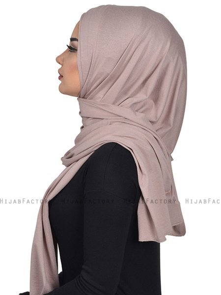Sofia - Taupe Praktisk Bumull Hijab