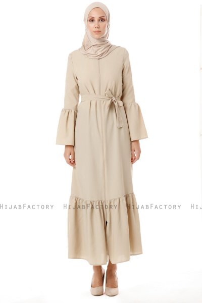 Soraya - Beige Abaya - Miss Cazibe