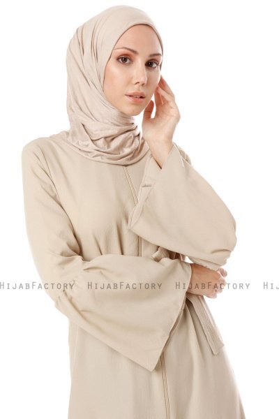 Soraya - Beige Abaya - Miss Cazibe