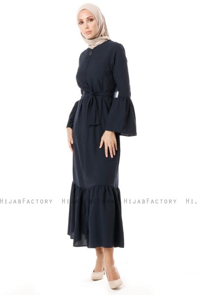 Soraya - Marineblå Abaya - Miss Cazibe