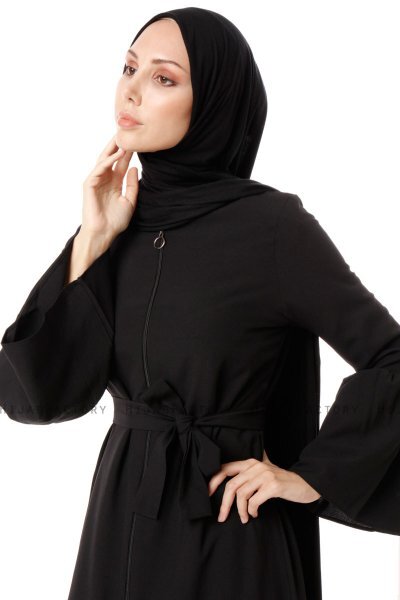 Soraya - Svart Abaya - Miss Cazibe