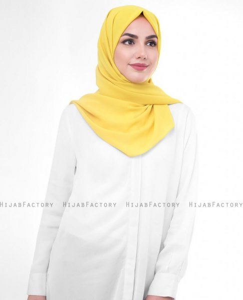Sulphur Guld Georgette Hijab 5XA44c