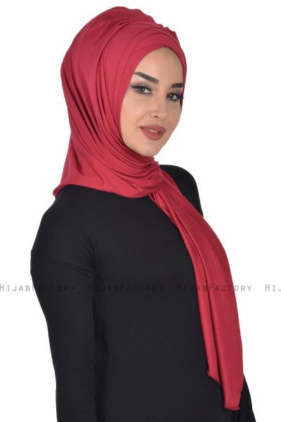 Tamara - Bordeaux Praktisk Bumull Hijab