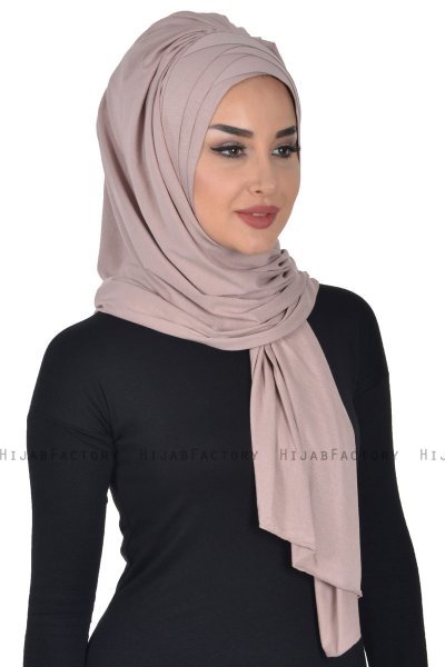 Tamara - Taupe Praktisk Bumull Hijab