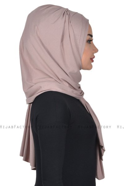 Tamara - Taupe Praktisk Bumull Hijab