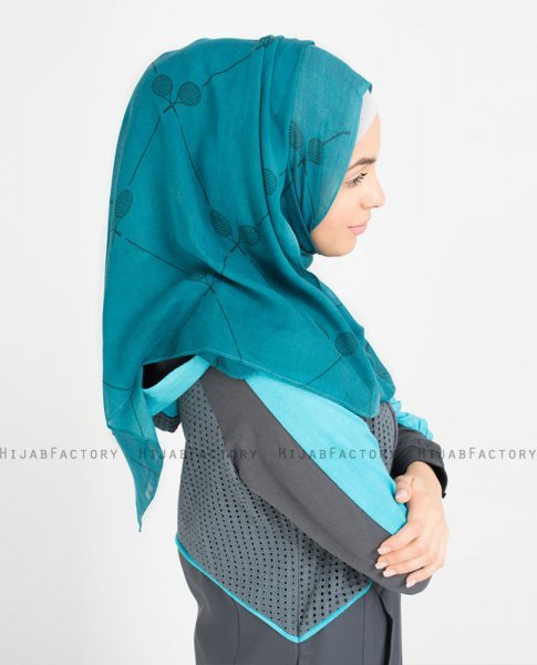 Teal Doubles - Teal Mönstrad Normal & Maxi Slöja