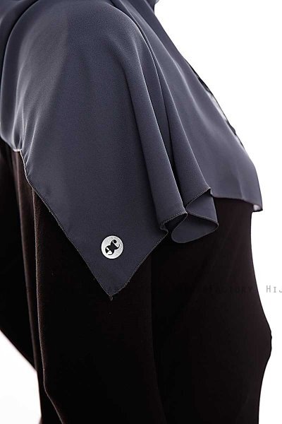 Yara - Anthracite Praktisk One Piece Crepe Hijab
